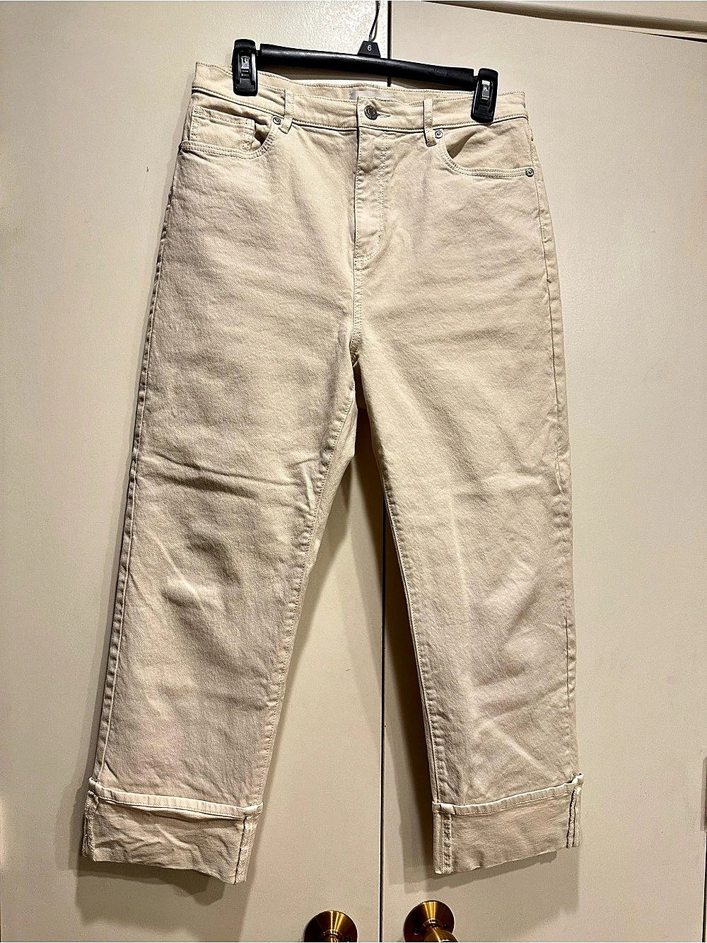 Loft Straight Leg Jeans in Cream Waist 29 (8)